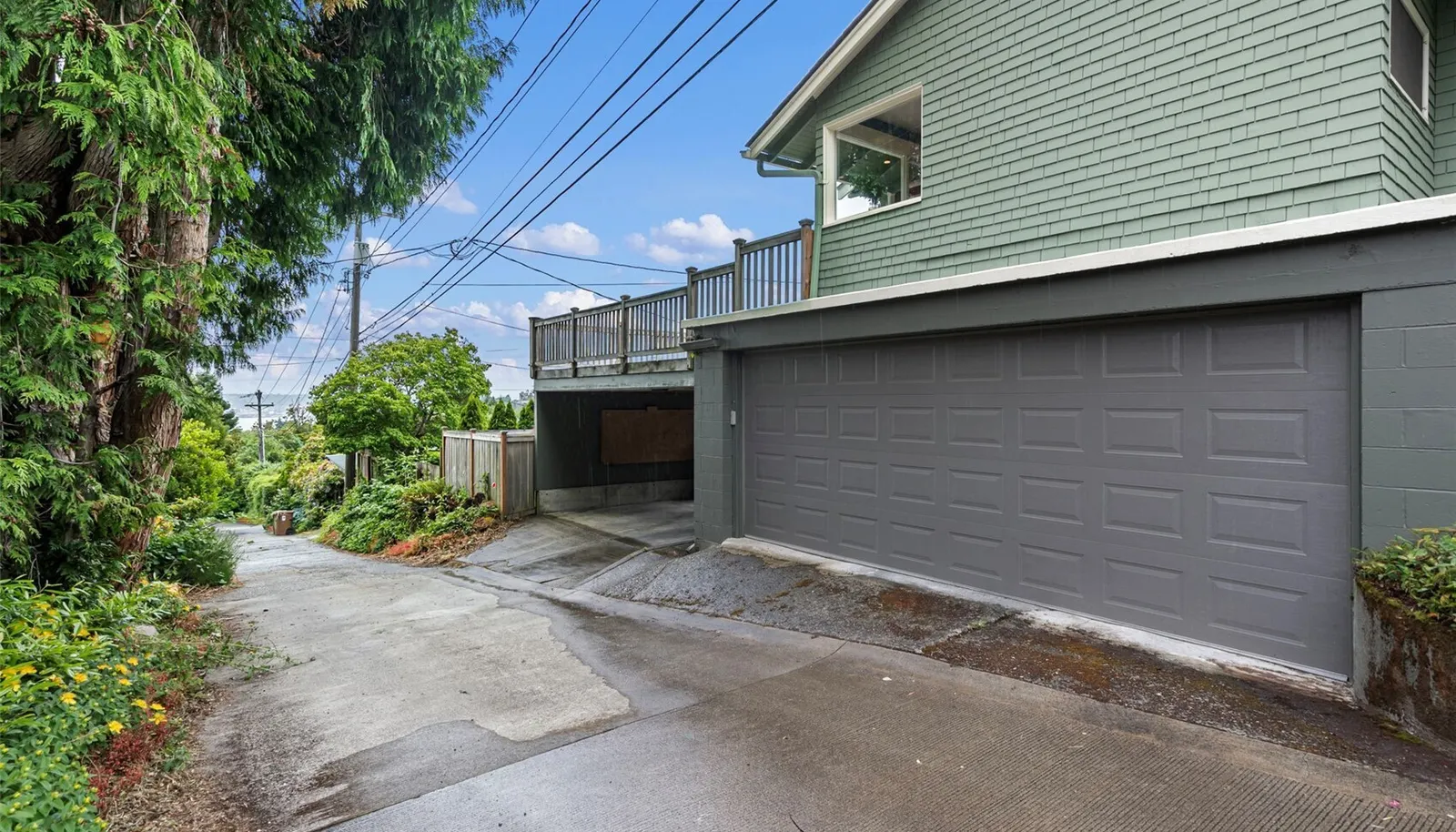 . . .with alley entrance.
