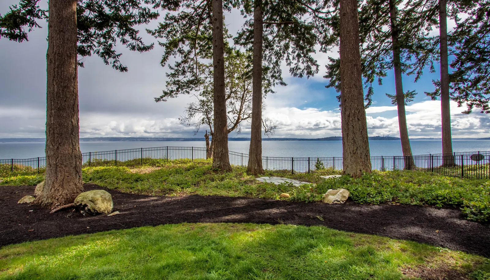 On a clear day, Mt. Rainier can be seen standing alone in all of its glory.