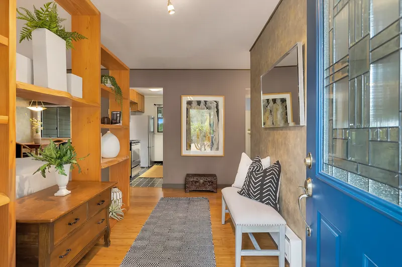 Entry Hall with kitchen beyond. Entry Hall with kitchen beyond.