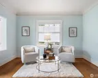 Sitting area to the left of the entry.