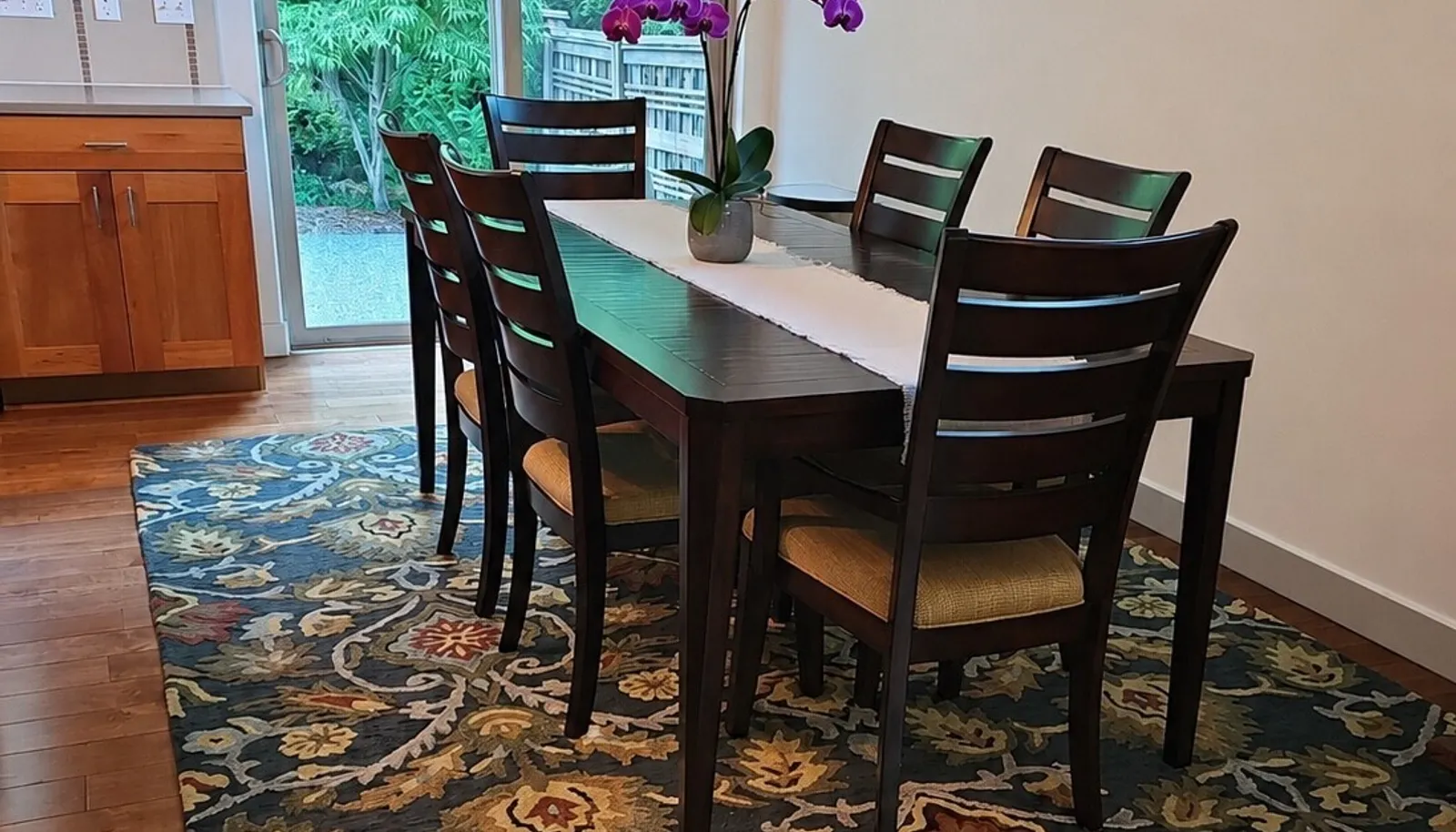 a spacious dining area for your guests and family to enjoy