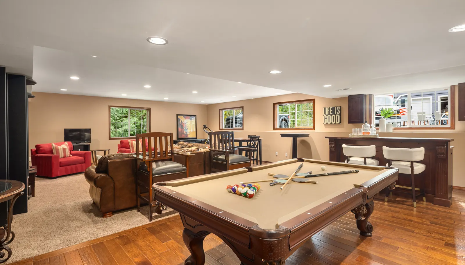 Lower level could be a mil suite or a home office.