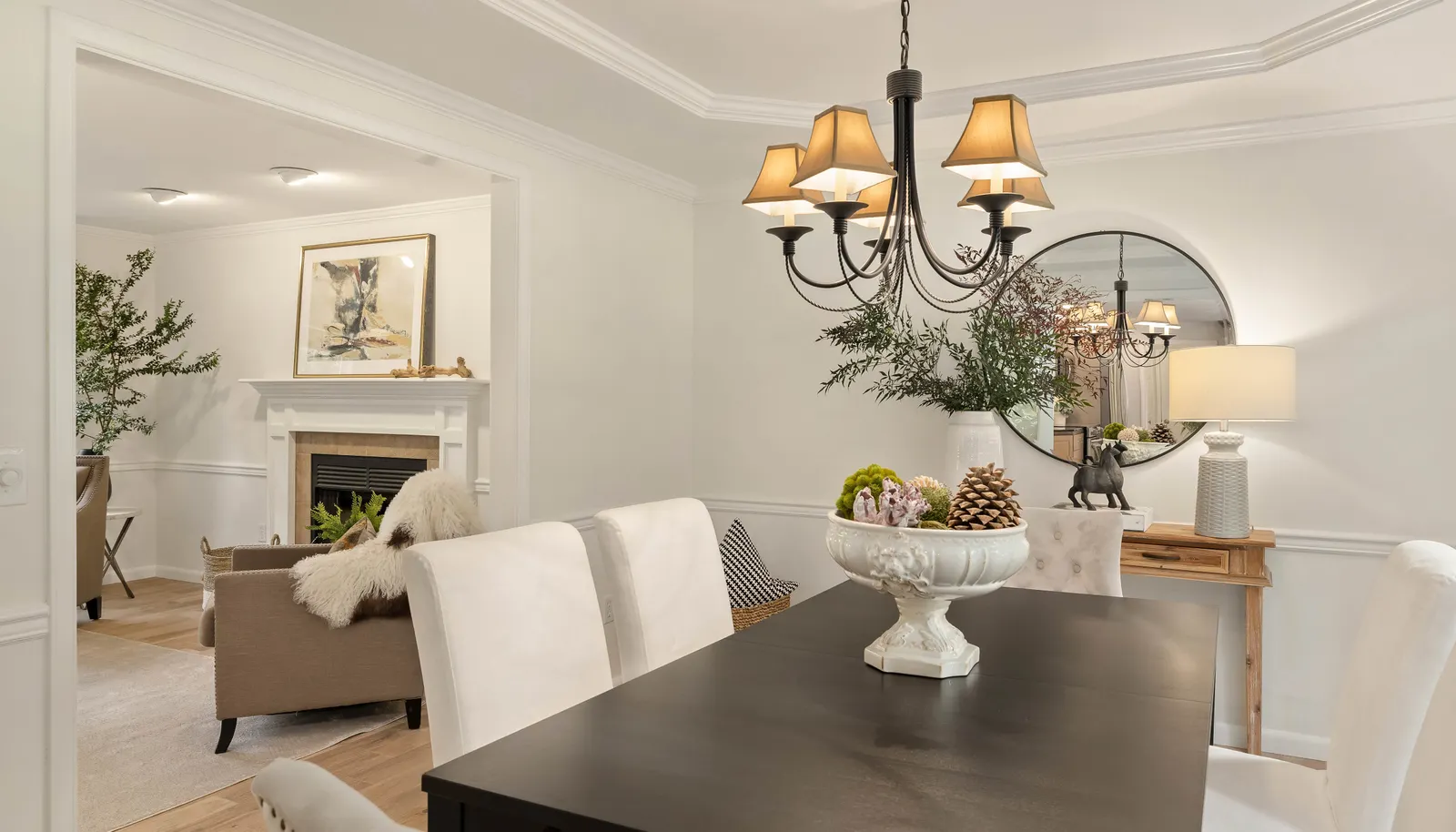 View of the dining room from the in-kitchen dining.