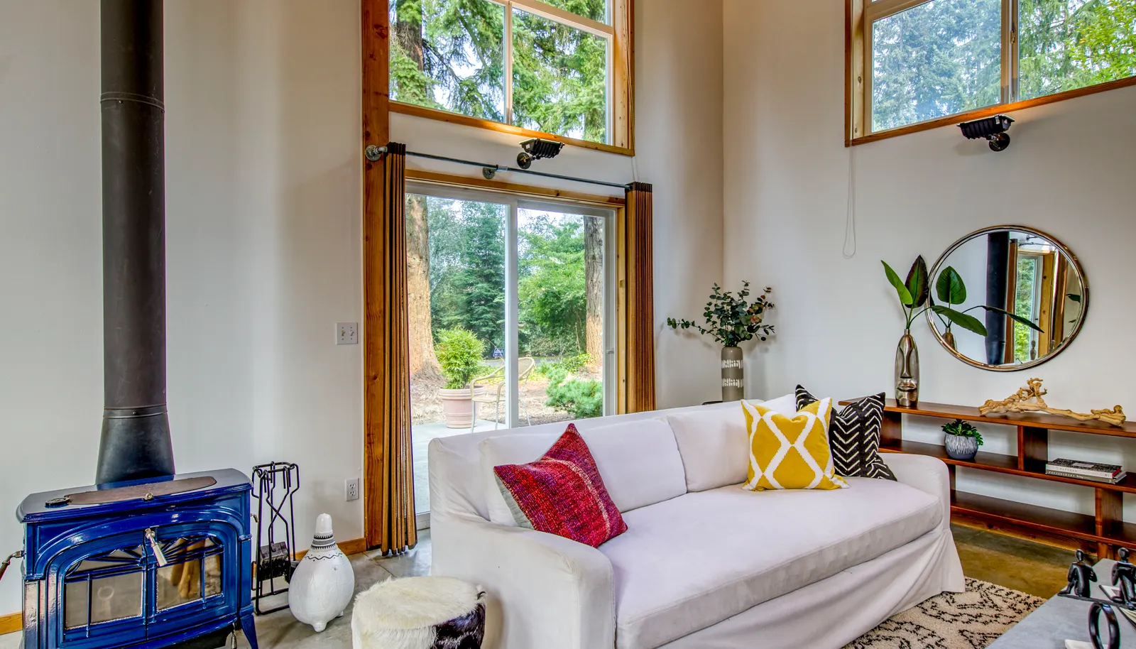 Freestanding wood stove to keep you warm and cozy as we move towards Fall.