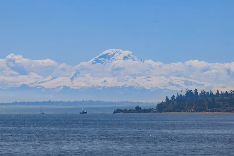 Iconic Mt. Rainier front and center. Iconic Mt. Rainier front and center.