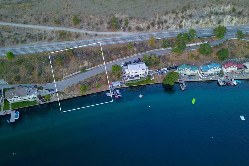 Aerial View of Lot with boundary lines.