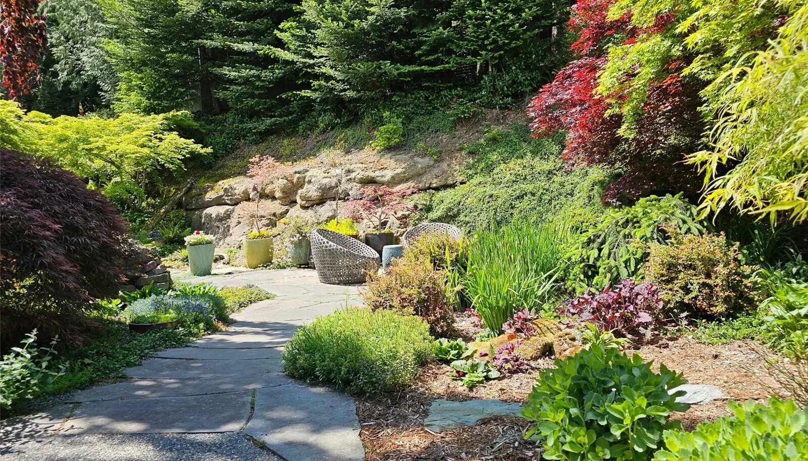 enjoy the peaceful view from the patio