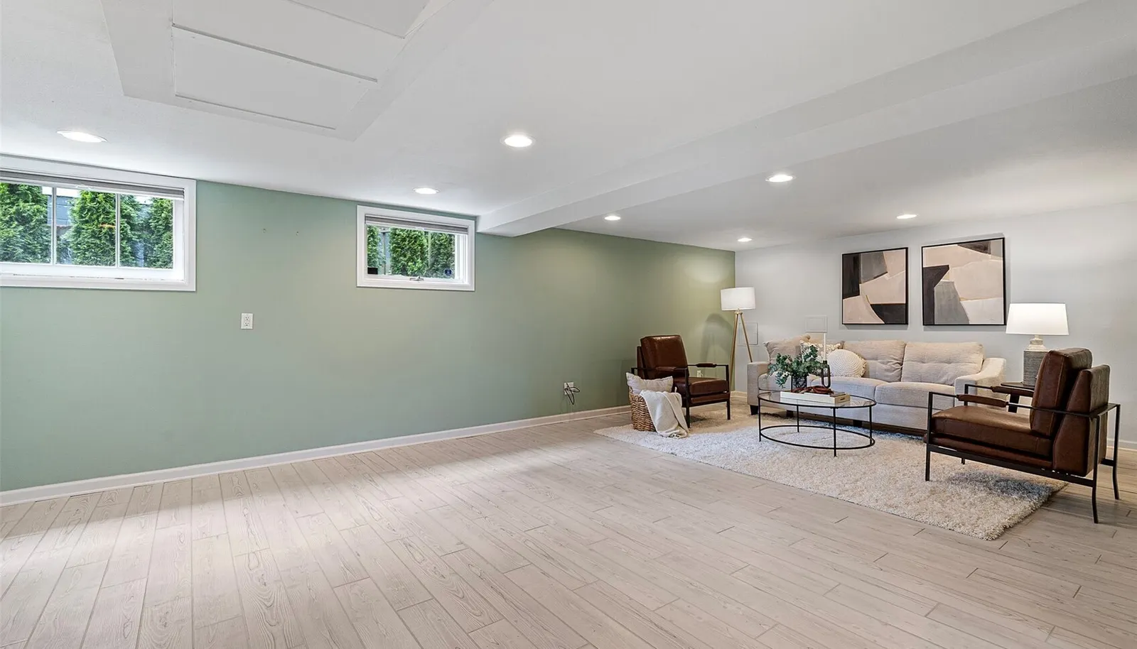 Basement completely renovated to improve both function and aesthetic.