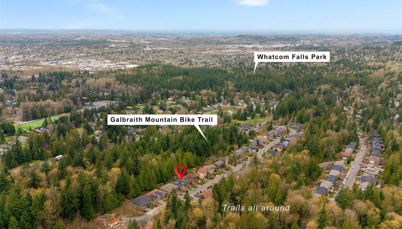 Surrounded by trees and nearby trails, setting offers a balance of privacy and connection to nature while remaining close to everyday amenities.
