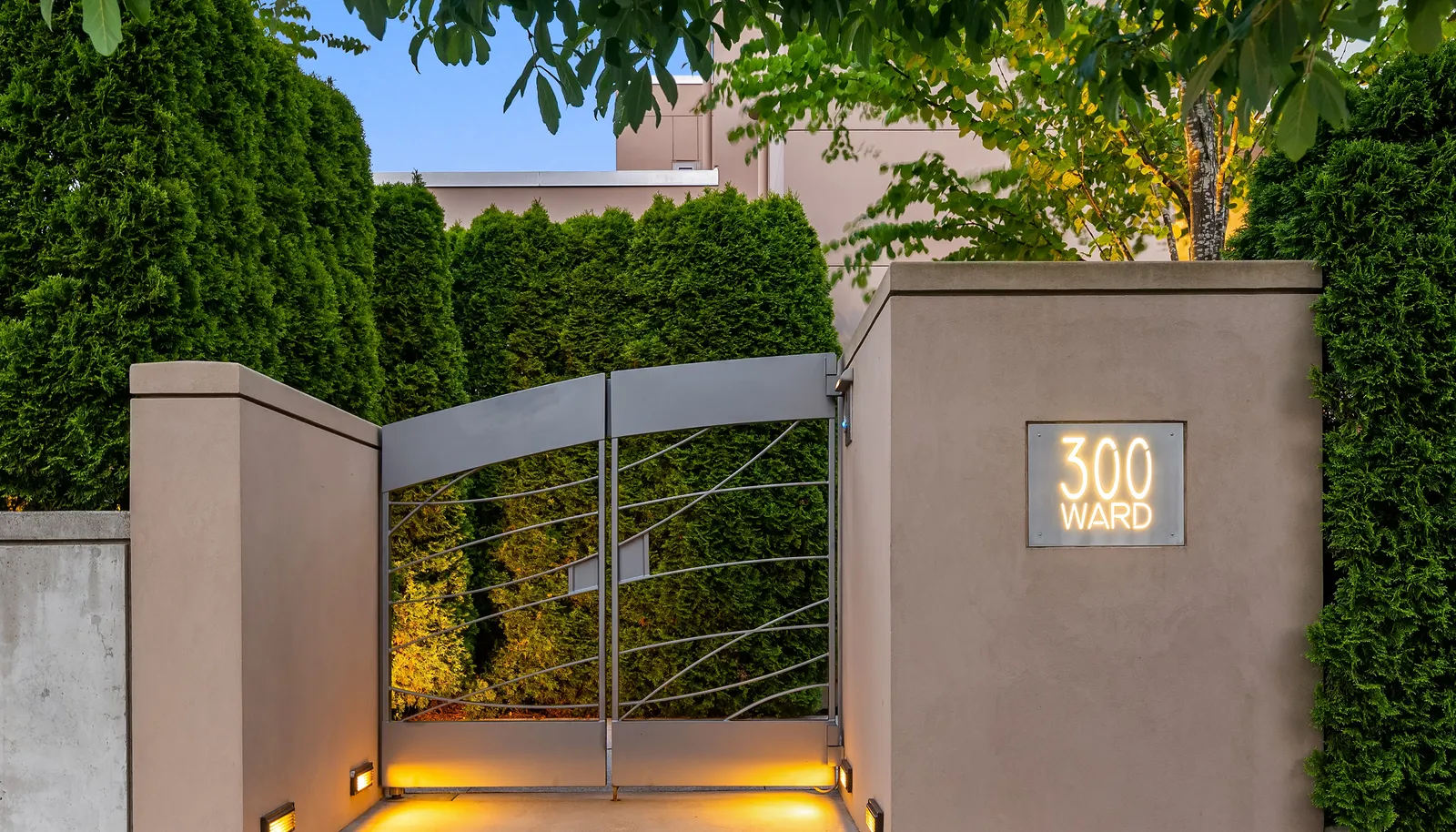 Completely enclosed for privacy & security. This is the beautiful gate that will greet you as you enter on Ward Street. Love the backlit address plate. You can "buzz" your guests in from inside the the home or, there is a front-door webcam that is available via a mobile phone app. This home was completed in 2002 by Schultz Miller. An fun fact is that this location was selected the Asa Mercer (1839-1917) to build a home on for his daughters. Mercer was the first president of the University of Washington and a member of the Washington State Senate. A little bit of history is always interesting!