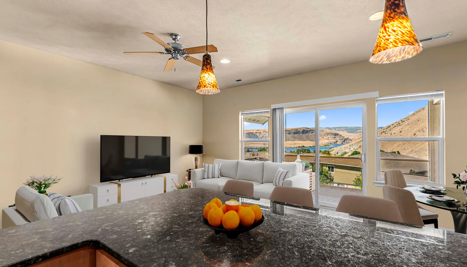 Dedicated dining area open to living space, ideal for gathering and conversation