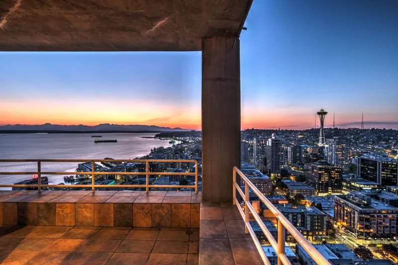 Two terraces offering stunning wrap around views. Two terraces offering stunning wrap around views.