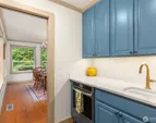 Butler's pantry with second oven and bar sink
