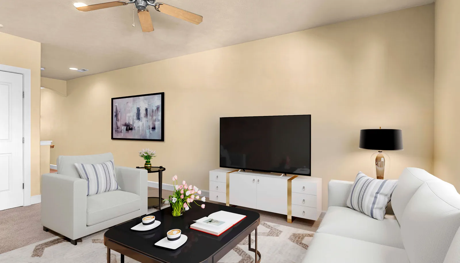 Bright and welcoming great room with seamless connection to outdoor living spaces