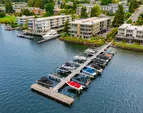 Dock with moorage available for rent and sale.