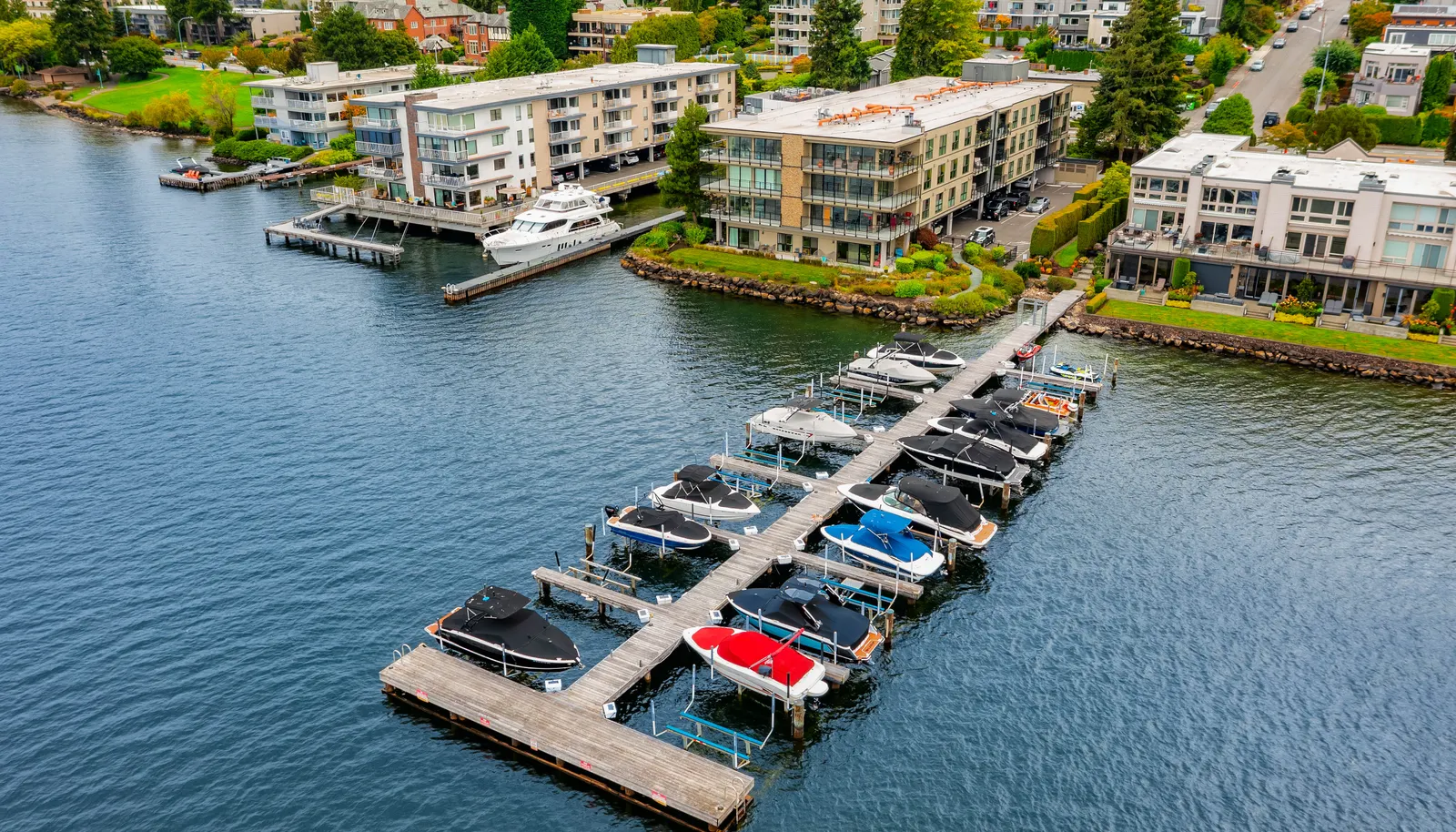 Dock with moorage available for rent and sale.