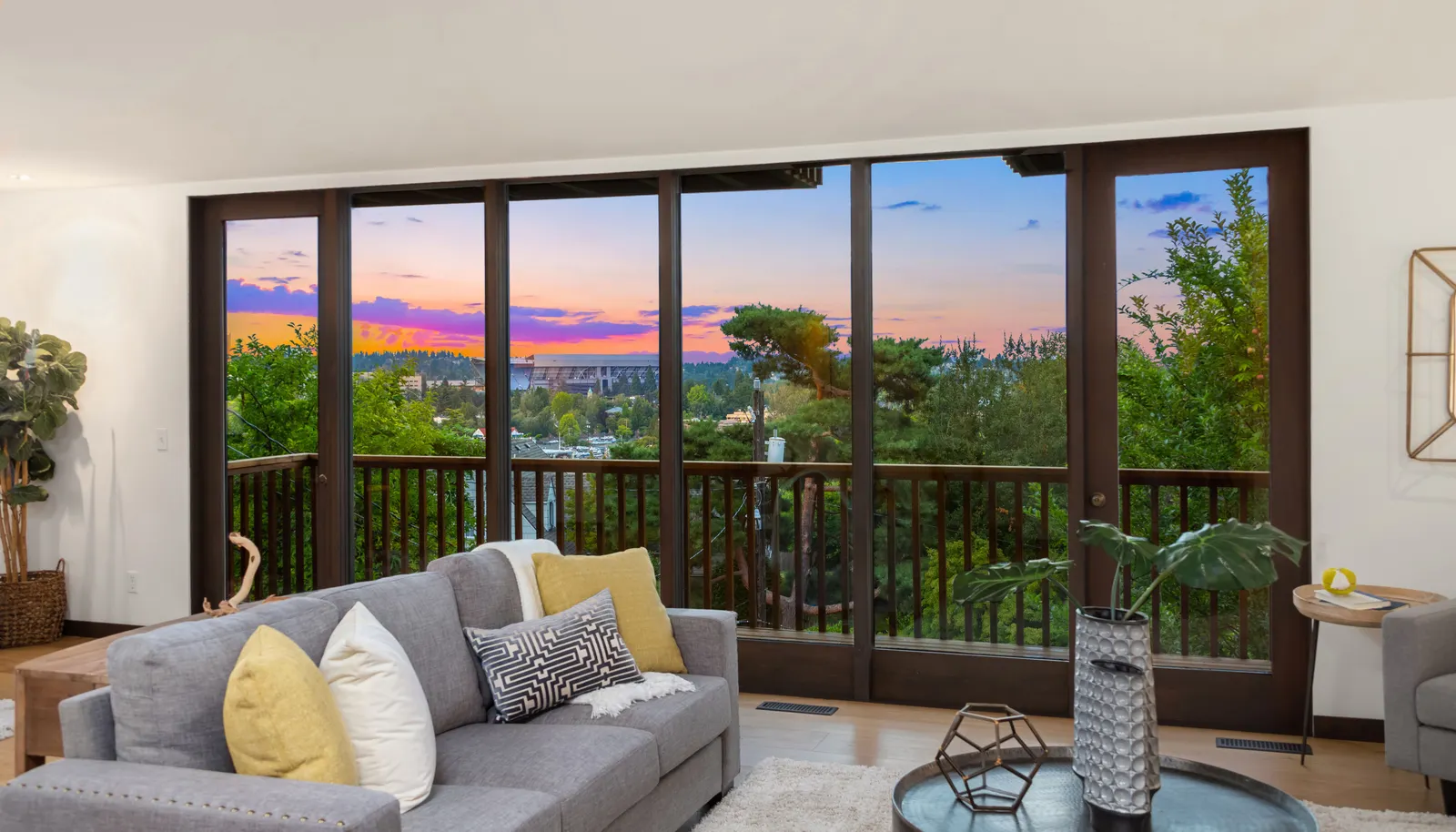 The home has been upgraded with sound-dampening windows.