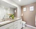 Indulge in the spa-like primary bathroom with heated floors.