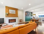 Contemporary electric fireplace with remote control and multiple light modes for effortless ambiance, tailored to your mood.