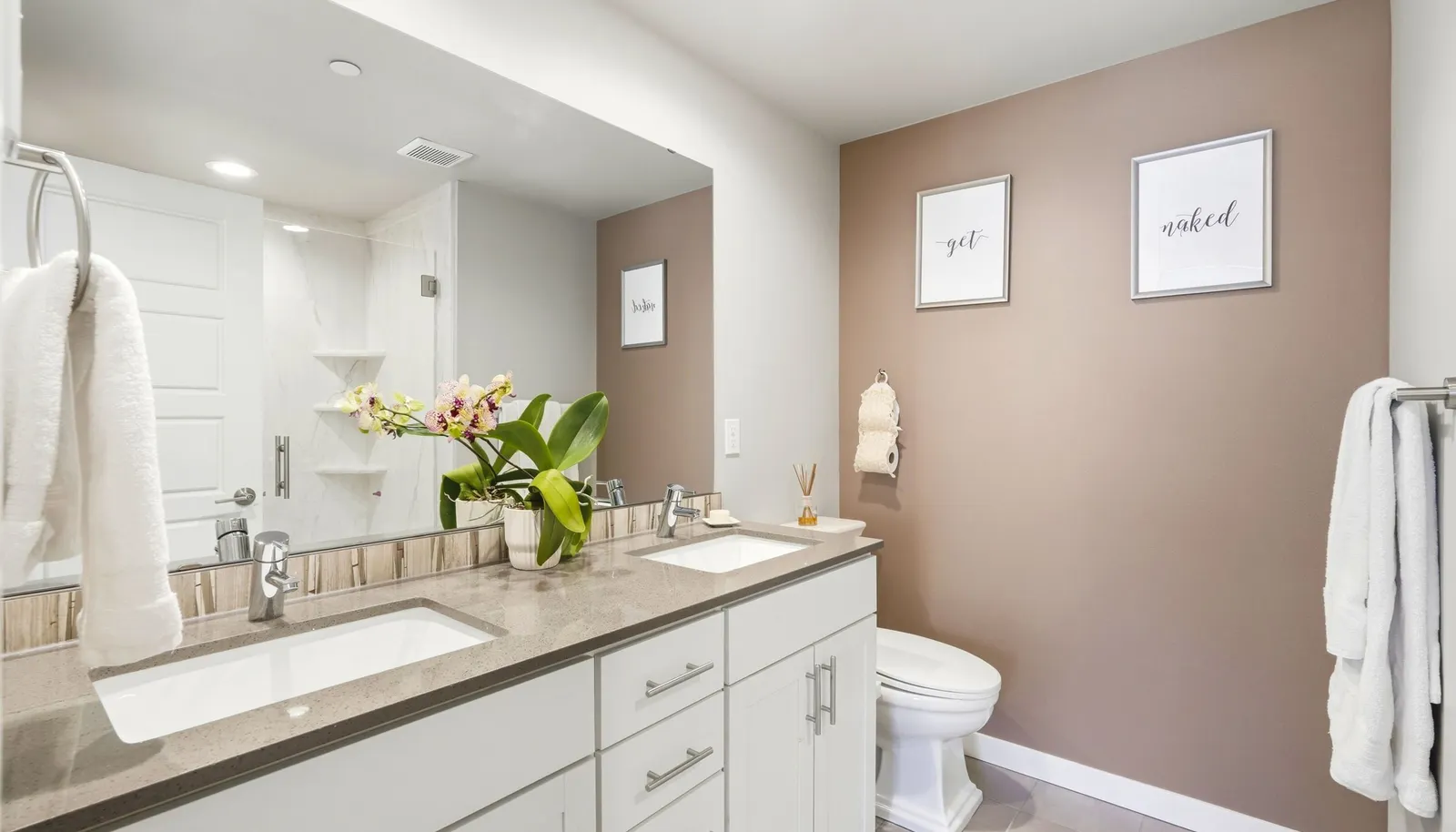 Indulge in the spa-like primary bathroom with heated floors.