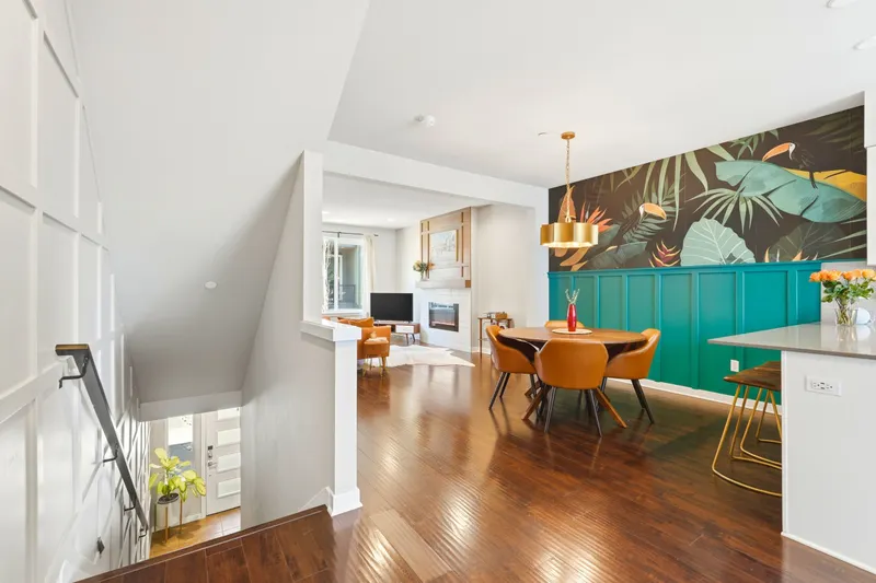 Custom accent walls and designer finishes elevate everyday living.