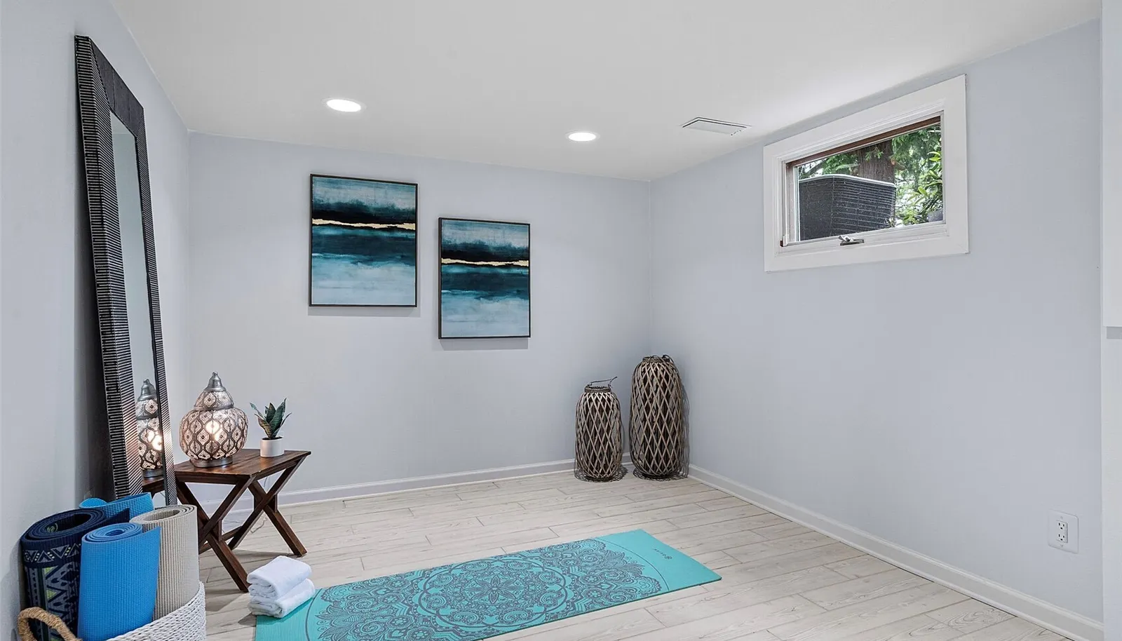 Full bathroom on basement level.
