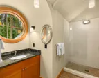 The bathroom in the studio