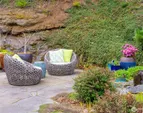 a serene private sitting area to enjoy