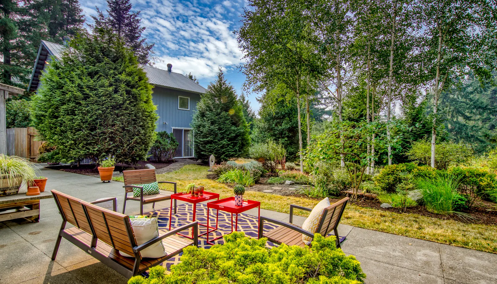 Wonderful SW exposure for all day sun and open sky views.