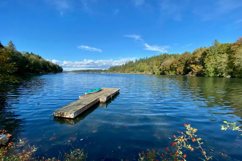147 feet of private shoreline with a floating dock!