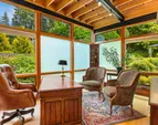 This space makes an ideal home office or reading room