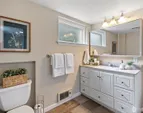 Full bathroom on basement level.