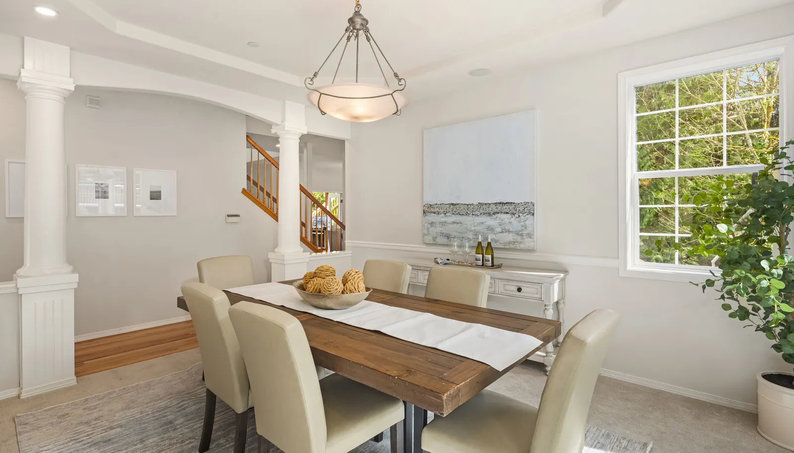 Gather for intimate dining with family.