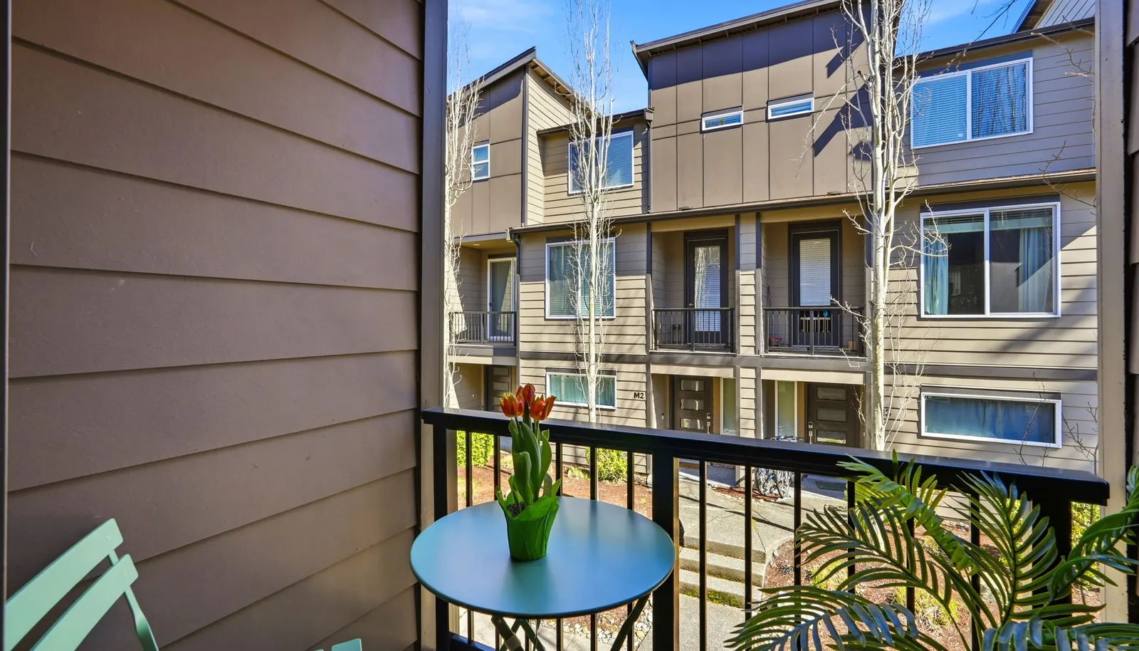 Charming balcony: your own outdoor nook for coffee, conversation, or a breath of fresh air.