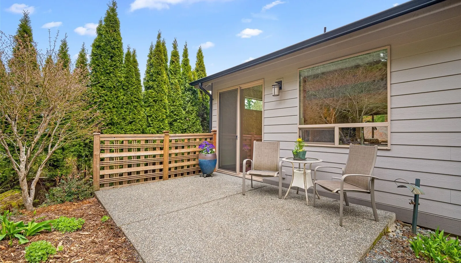 Patio directly off the home.