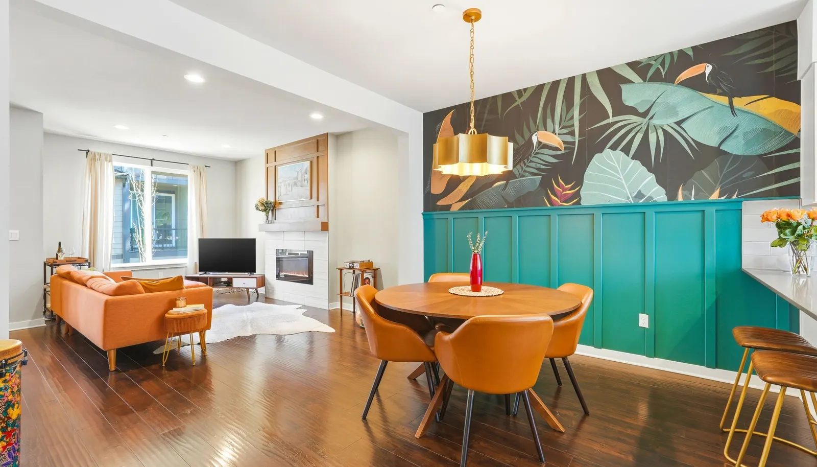 Open concept, seamlessly connecting the kitchen to the main living areas.