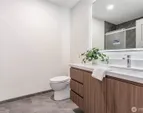 3/4 bathroom attached to third bedroom.