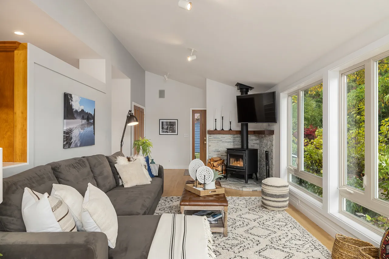 Recently installed Lopi wood stove is wonderful for cozy, winter evenings.