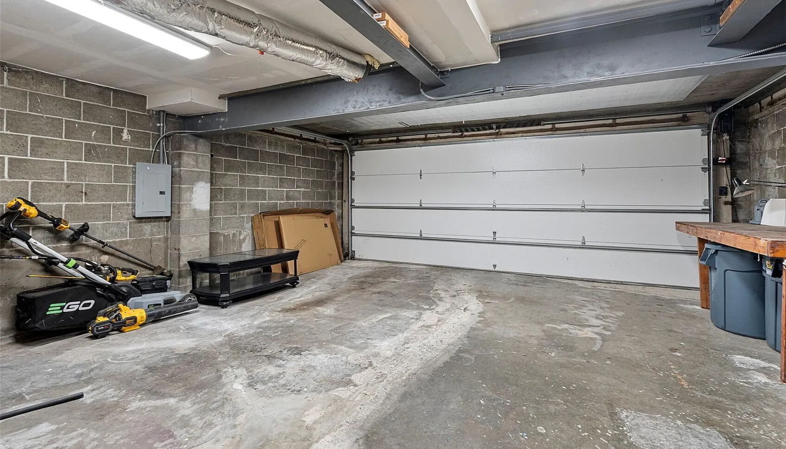 An attached garage . . .