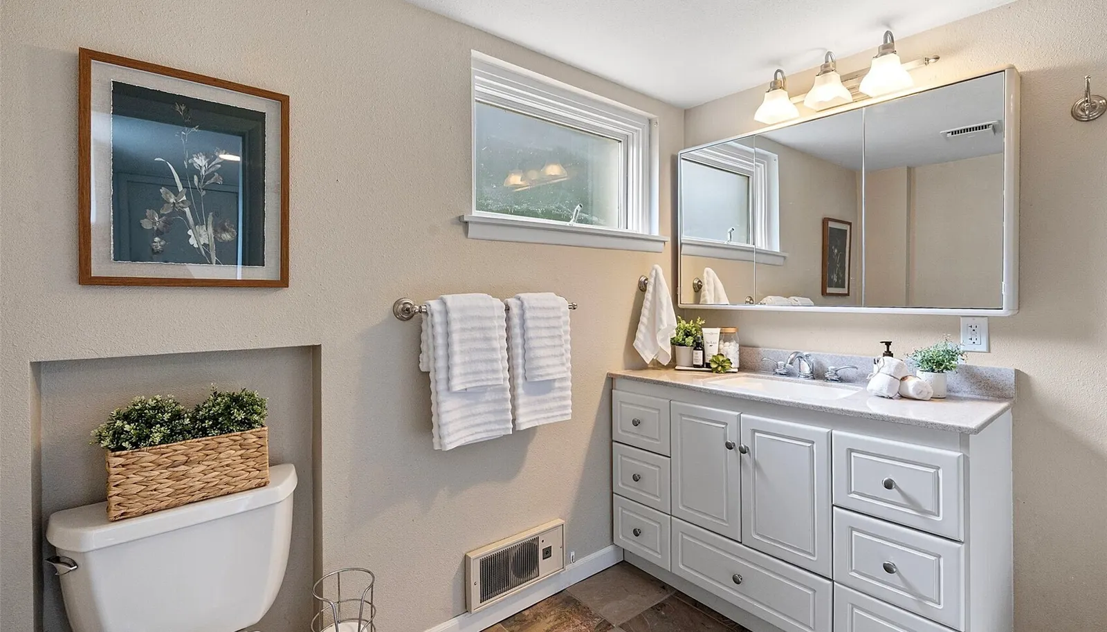 Full bathroom on basement level.