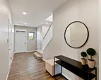 View from living room to front door.