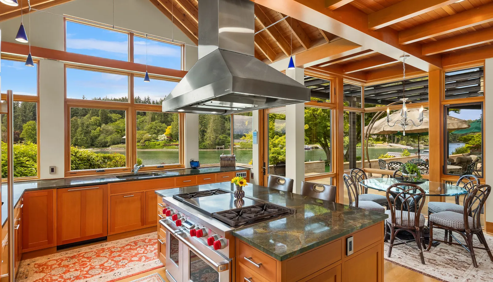 Wolf range and double oven. Subzero fridge. Two sinks. Large pantry for additional small appliances