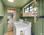 Laundry behind the kitchen
