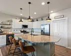 Kitchen w/large island.